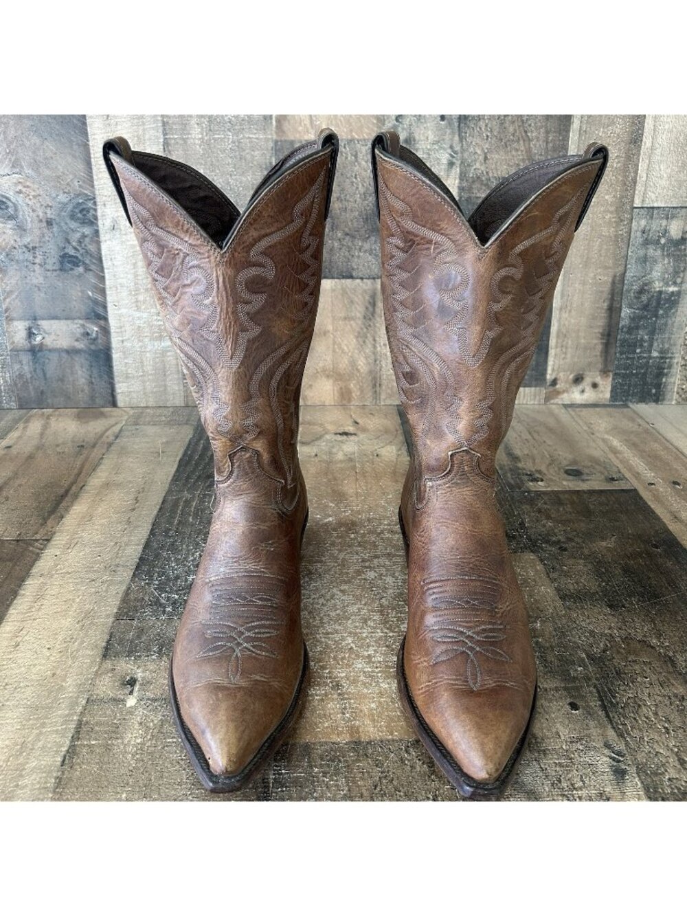 Justin Vintage 2676 Pointed Toe Western Cowboy Boots Mens 11 D